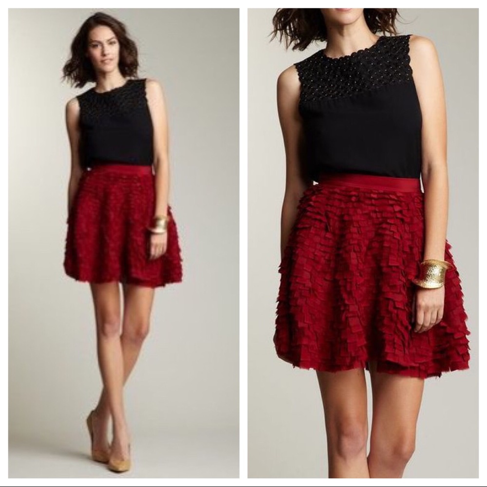 Adam Lippes Frayed Silk Circle Skirt